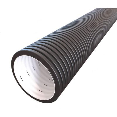 Труба гофрированная двухслойная с раструбом SN6-7, 315/271 6м